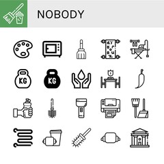nobody icon set