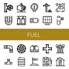 Set of fuel icons