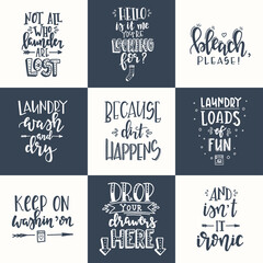 Laundry Hand drawn typography poster. Conceptual handwritten phrase Laundry T shirt hand lettered calligraphic design. Inspirational vector. Vector illustration
