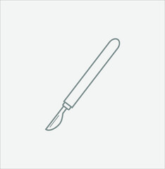 surgeon scalpel simple icon. illustration for web and mobile design.