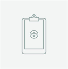 file simple icon with medical report. illustration for web and mobile design.