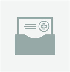 file simple icon with medical report. illustration for web and mobile design.