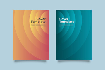 Minimal covers design Set. Colorful halftone gradients. A4 vector EPS-10