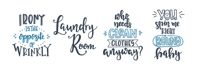 Laundry Hand drawn typography poster. Conceptual handwritten phrase Laundry T shirt hand lettered calligraphic design. Inspirational vector. Vector illustration