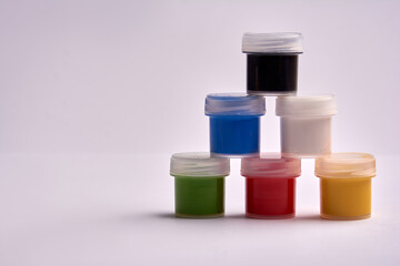 gouache paint on a white background. Isolated