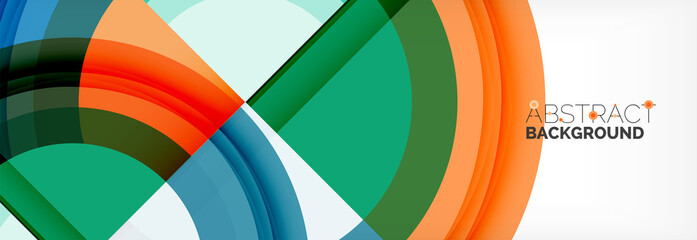 Obraz premium Round shapes, triangles and circles. Modern abstract background