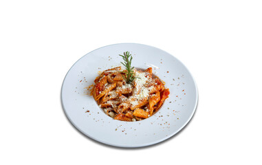 The pasta penne arrabiata