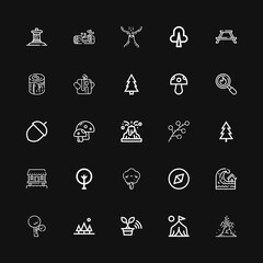 Editable 25 forest icons for web and mobile