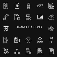 Editable 22 transfer icons for web and mobile