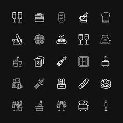 Editable 25 toast icons for web and mobile