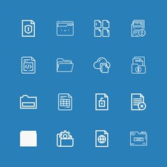 Editable 16 organize icons for web and mobile