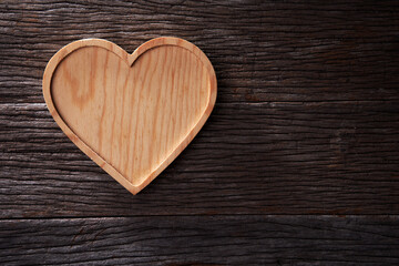 wood crate heart shape