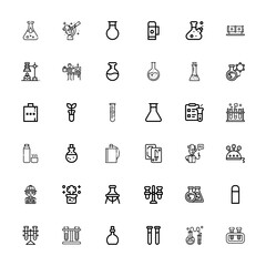 Editable 36 flask icons for web and mobile