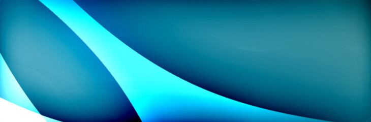 Fluid gradient neon color waves, vector abstract background