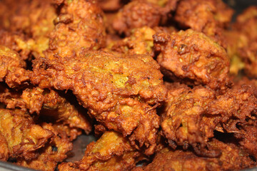 Pakora or pakoda, a traditional and popular Indian vegetarian snack