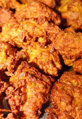 Pakora or pakoda, a traditional and popular Indian vegetarian snack