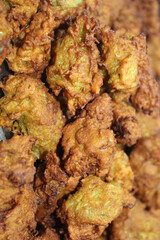 Pakora or pakoda, a traditional and popular Indian vegetarian snack