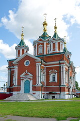 Fototapeta na wymiar Assumption Brusensky convent in Kolomna, Moscow region, Russia. Cathedral of The Exaltation of The Life-Giving Cross (Krestovozdvizhensky)