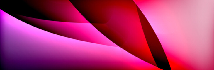Fluid gradient neon color waves, vector abstract background