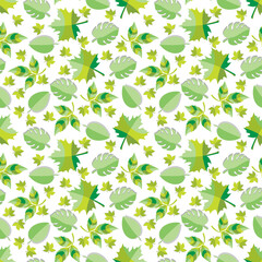 Fototapeta na wymiar pattern design with colorful leaf ornament, copy space