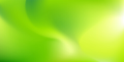 Natural blurred background with sunlight. Abstract green yellow gradient backdrop. Vector illustration. Ecology concept for your graphic design, banner, wallpaper or poster, website