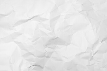 White crumpled paper texture background.	