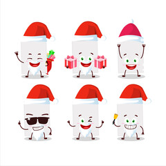 Santa Claus emoticons with white envelope cartoon character