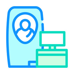 cryonics medical equipment color icon vector illustration