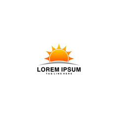 Sun Logo Light Icon Vector