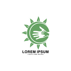 hand care logo design template. hand care vector icon symbol
