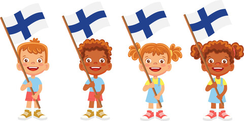 Finland flag in hand set