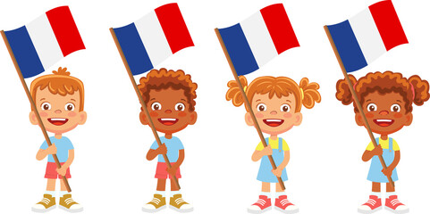 France flag in hand set