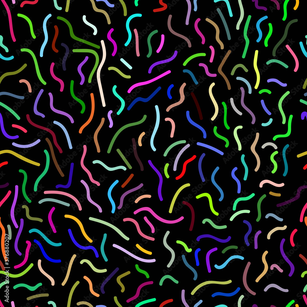Poster seamless repeating pattern from curved lines