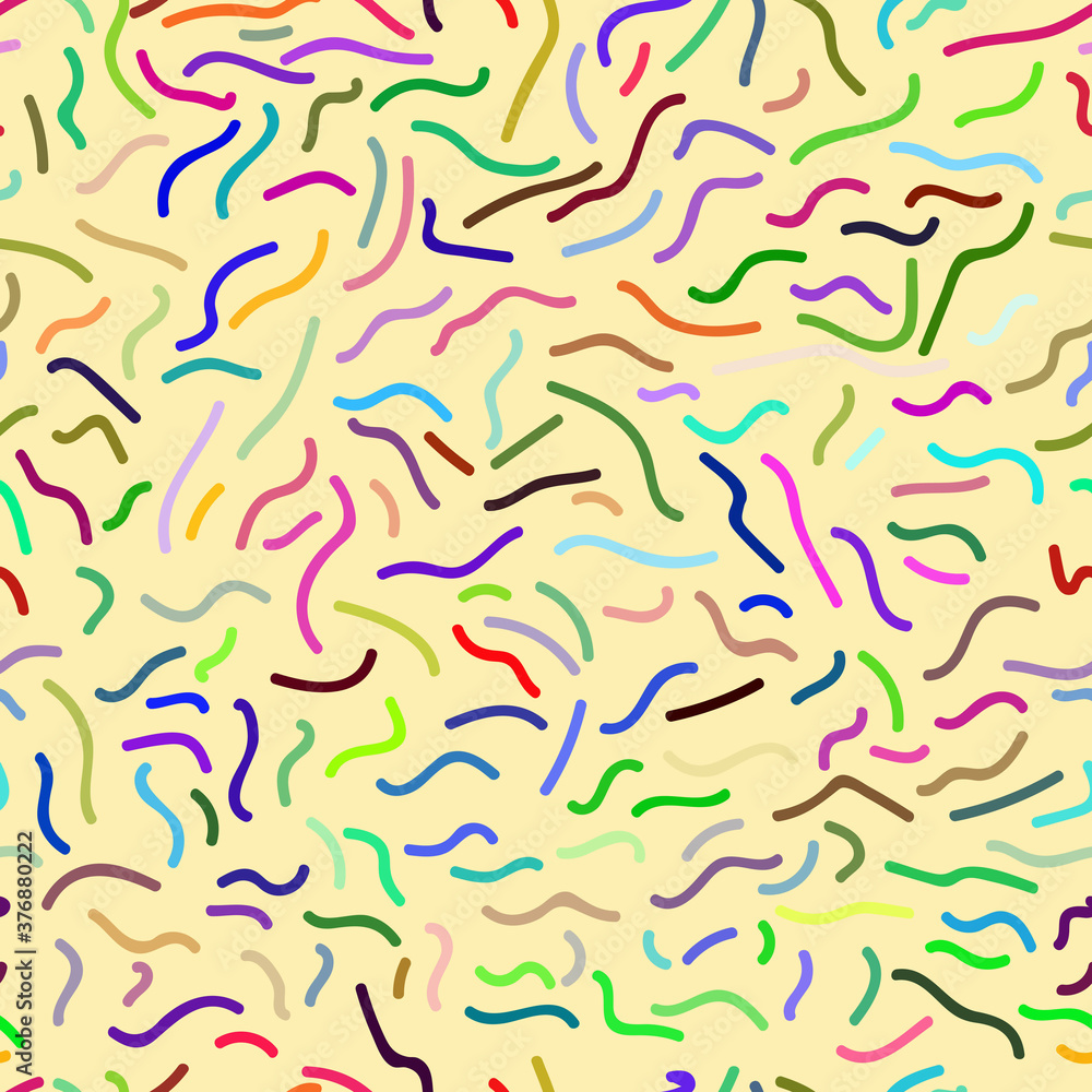 Poster seamless repeating pattern from curved lines