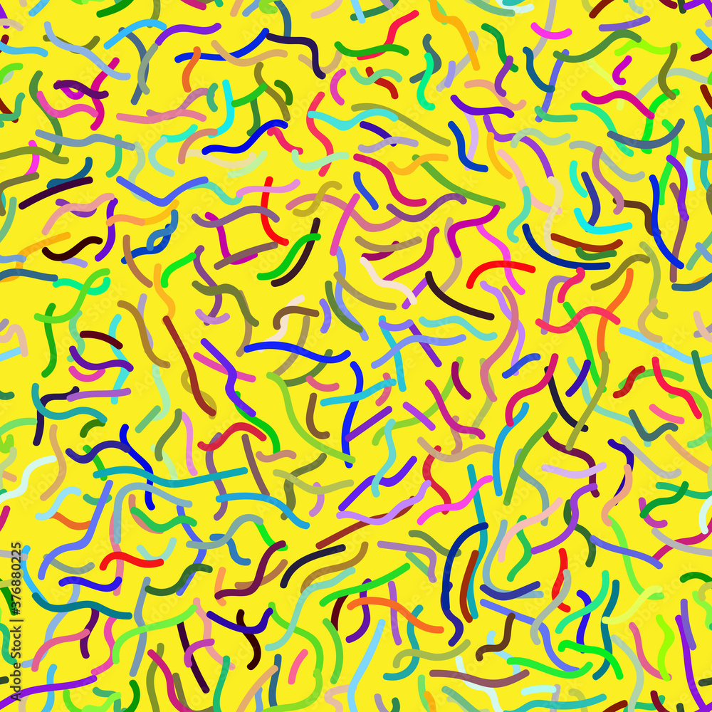Poster seamless repeating pattern from curved lines