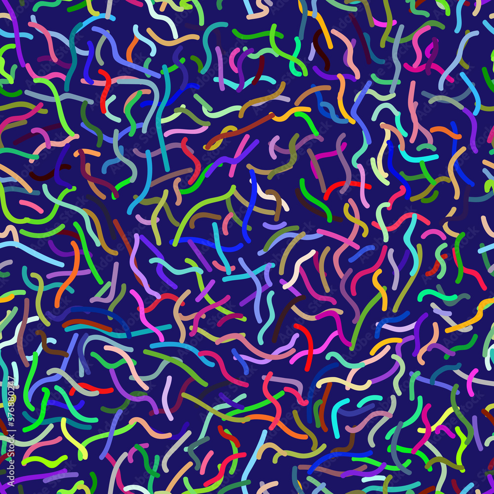 Poster seamless repeating pattern from curved lines
