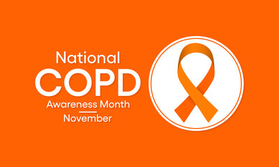 Vector illustration on the theme of national Chronic Obstructive Pulmonary Disease (COPD) awareness month observed each year during November.