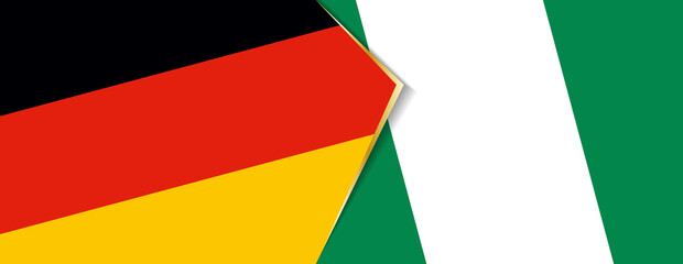 Germany and Nigeria flags, two vector flags.