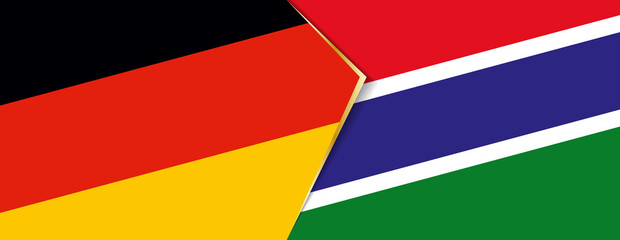 Germany and Gambia flags, two vector flags.