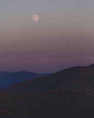 moon over the mountains