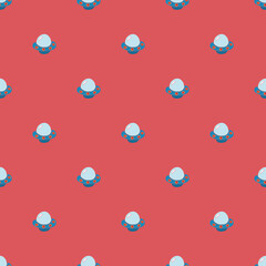 Ufo and aliens Seamless pattern. Cute Doodles space ships sketch. Hand drawn Cartoon Vector illustration