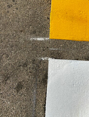 yellow lines on asphalt