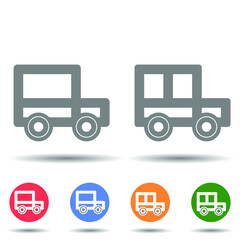 Truck car icon vector logo isolated on background