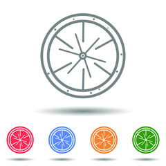 Car wheel icon vector logo isolated on background