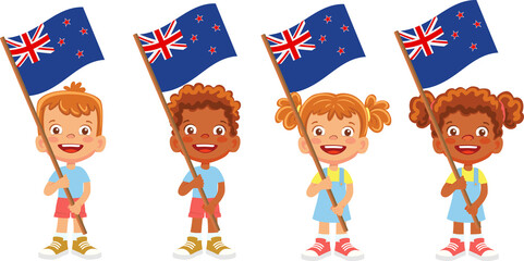 New Zealand flag in hand set