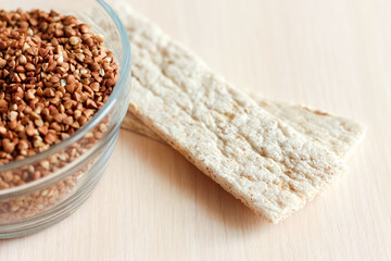 buckwheat Small loads of bread on table
