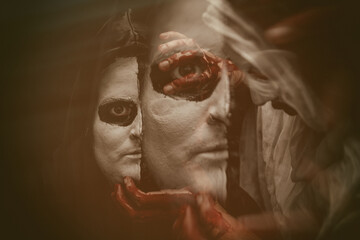 halloween fotografía doble exposición