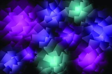 Obraz premium Abstract background with mosaic shapes. Bright flashes on a dark background. Vector illustration EPS10