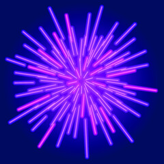 Shining rays on dark background. Holiday firework effect. Vector illustration EPS10