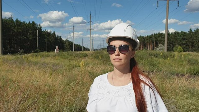 portrait of a feminized woman in a helmet